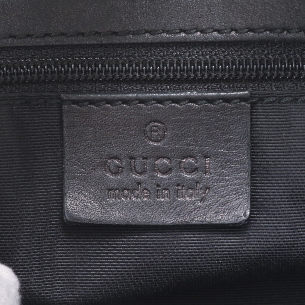 Gucci GG Canvas 31244 Leather Tote Bag, Handbag, Shoulder Black, Women's - Picture 10 of 11